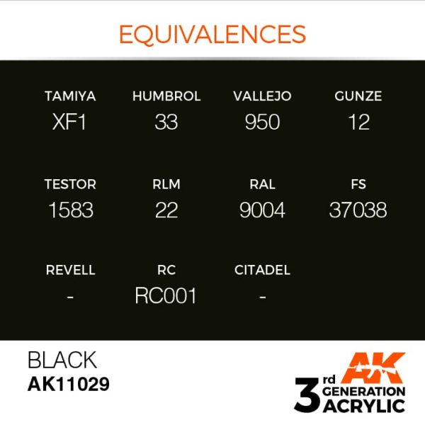 Black 17ml - AK Acrylic Supply